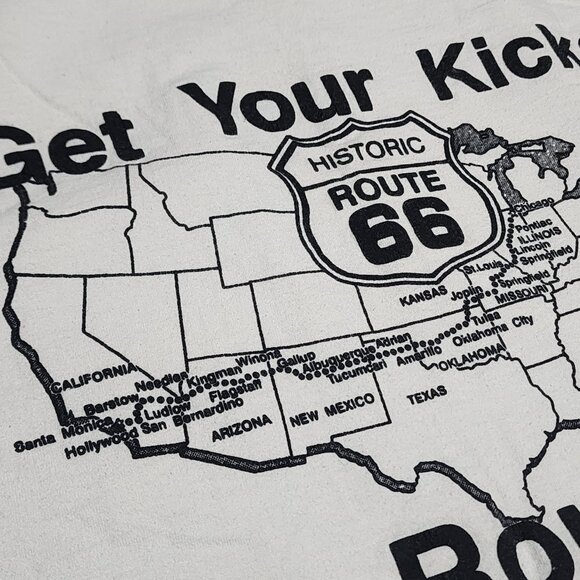 Historic Route 66 Pocket Tee Good Shirts White Travel Vintage Graphic XL - Picture 4 of 12